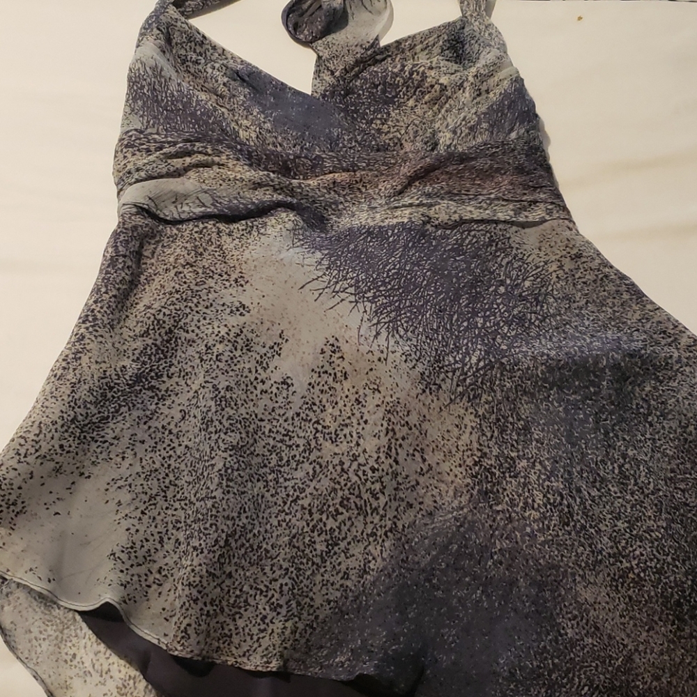 BCBGMAXAZRIA Silk Halter Top